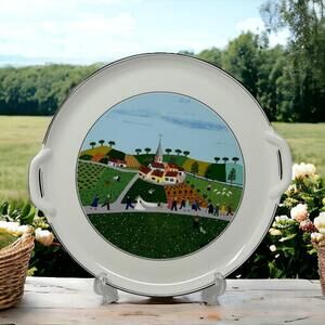 Villeroy & Boch Design Naif 12" Wedding Scene Cake Plate Appetizer Platter